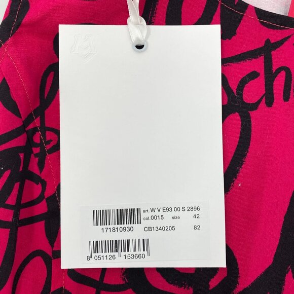 Love Moschino Pink Black Music Note Mini Dress | Size 6 - Picture 10 of 11